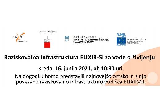 Dogodek: Raziskovalna infrastruktura ELIXIR-SI za vede o življenju